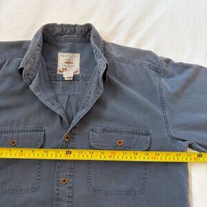 Vintage Blue Canvas/Cotton Orvis Button Down Shirt Size M/L
